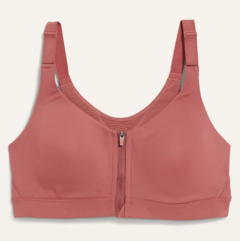 Old Navy NWOT High-Support PowerSoft Zip-Front Sports Bra 38C